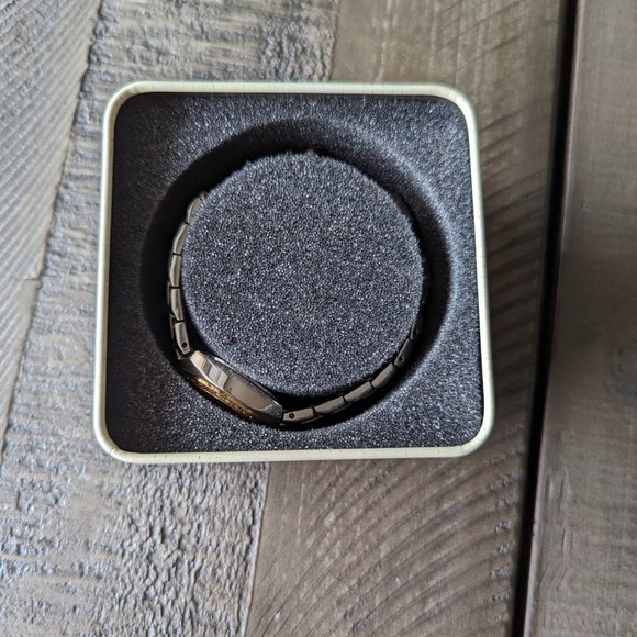 Fossil Watch Women's Small Petite Two Toned Date CZ Bling with Tin - Picture 4 of 6